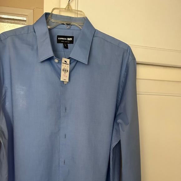 Men's Express Slim Fit Cotton Dress Shirt - Picture 1 of 8
